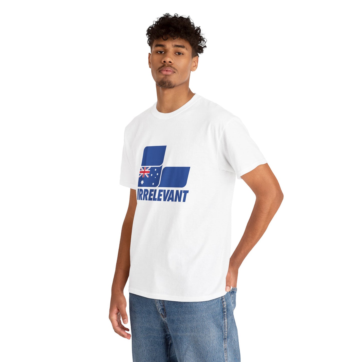 'Irrelevant' Unisex Heavy Cotton Tee  Australia Design