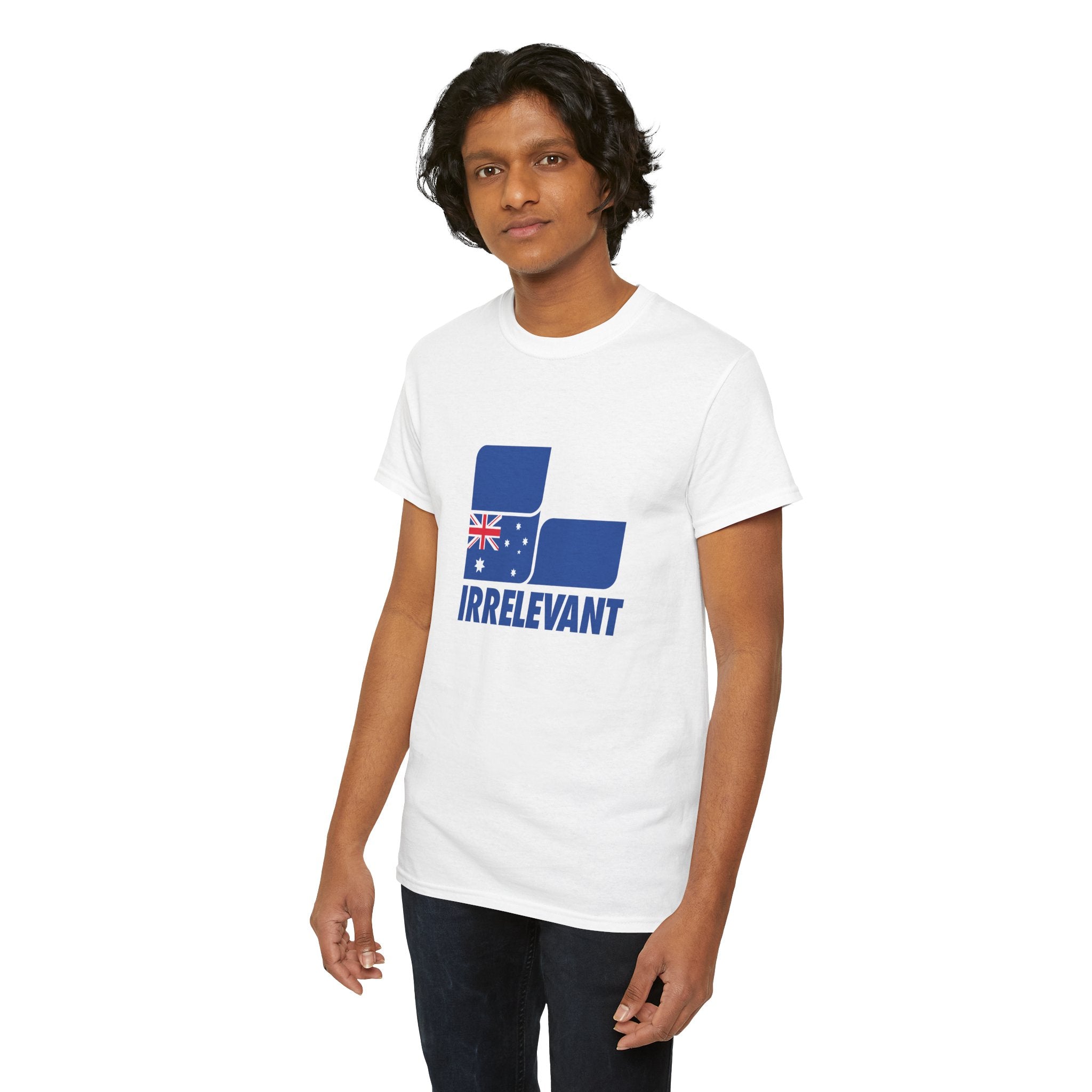 'Irrelevant' Unisex Heavy Cotton Tee  Australia Design