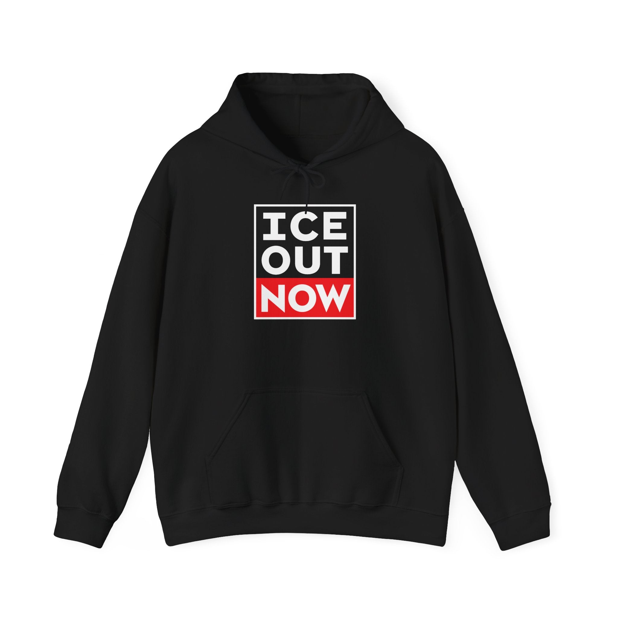 Official ICE OUT NOW Hoodie — Bold Minimalist Graphic Pullover