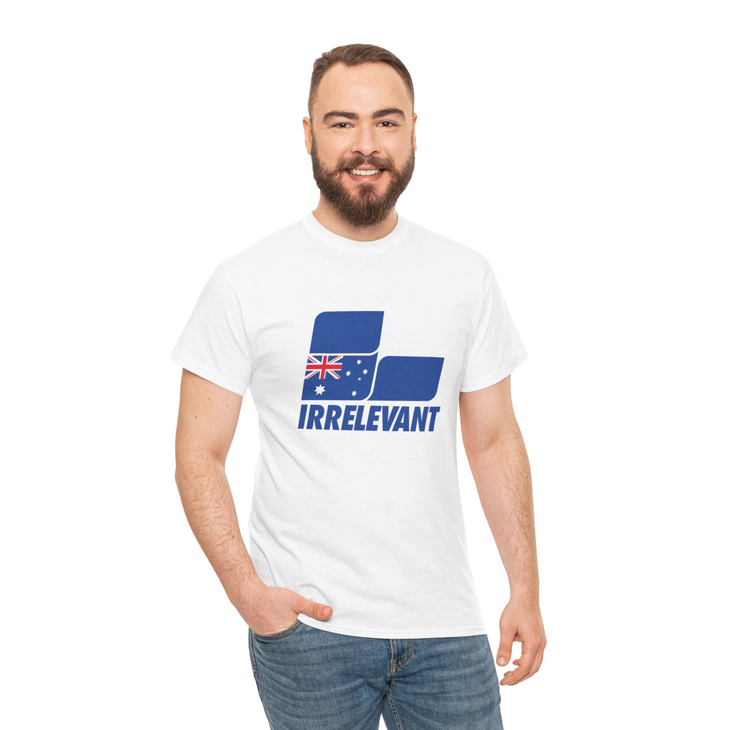 'Irrelevant' Unisex Heavy Cotton Tee  Australia Design