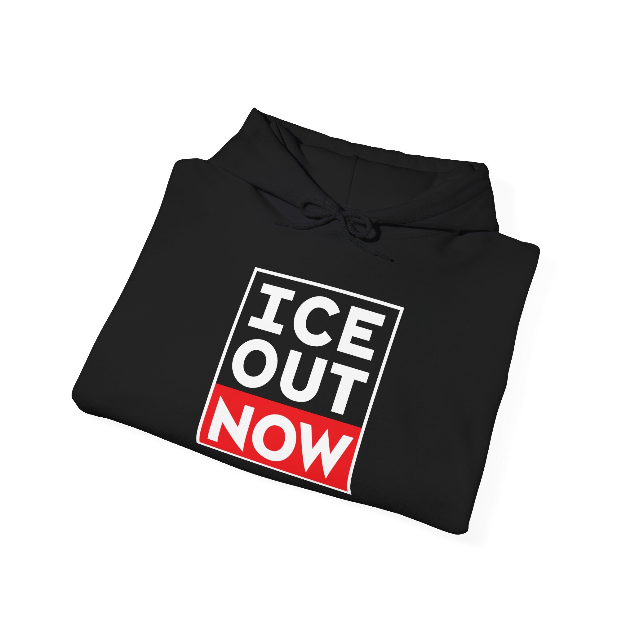 Official ICE OUT NOW Hoodie — Bold Minimalist Graphic Pullover