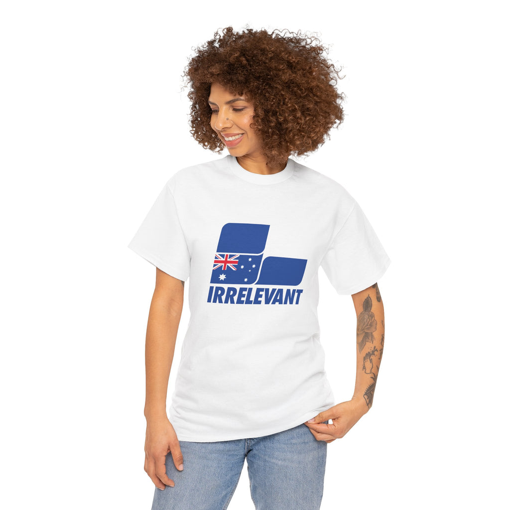 'Irrelevant' Unisex Heavy Cotton Tee  Australia Design